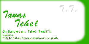 tamas tehel business card